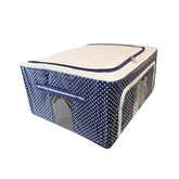 Polka Dot Stackable Closet Storage Box with Steel Frame | Dual-Window Fabric Organizer